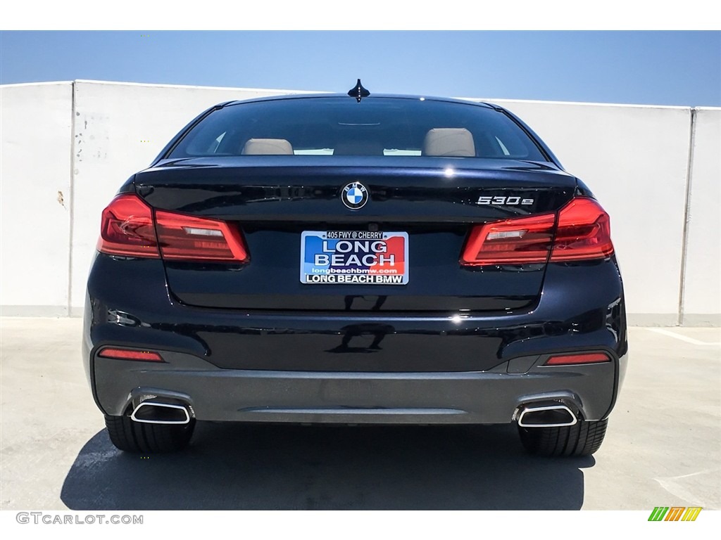 2018 5 Series 530e iPerfomance Sedan - Carbon Black Metallic / Cognac photo #4