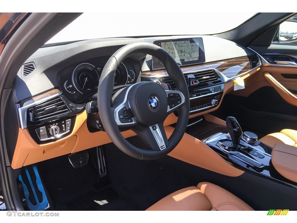 2018 5 Series 530e iPerfomance Sedan - Carbon Black Metallic / Cognac photo #5