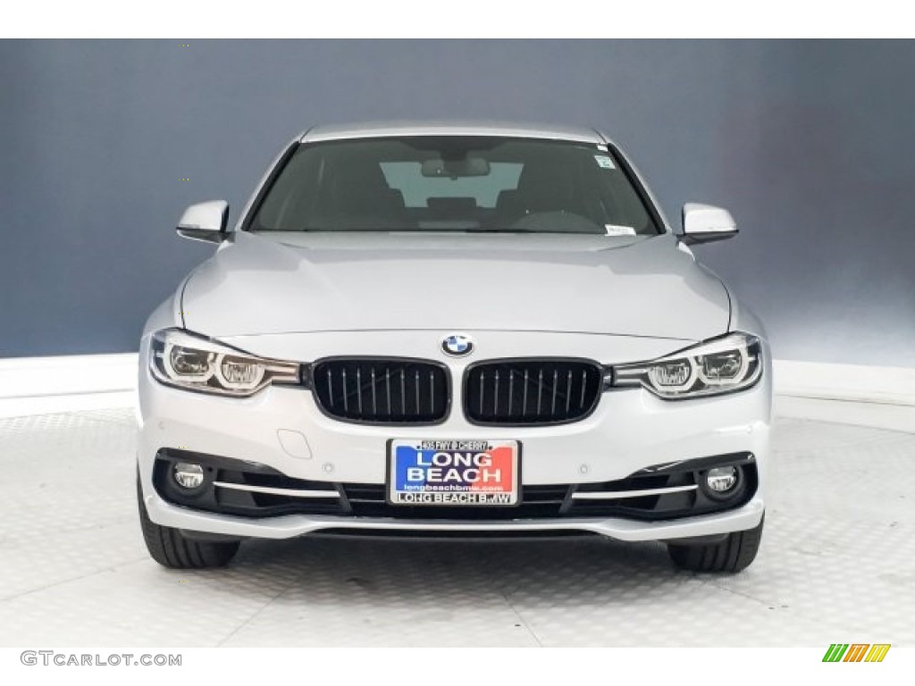 2018 3 Series 330i Sedan - Glacier Silver Metallic / Black photo #2