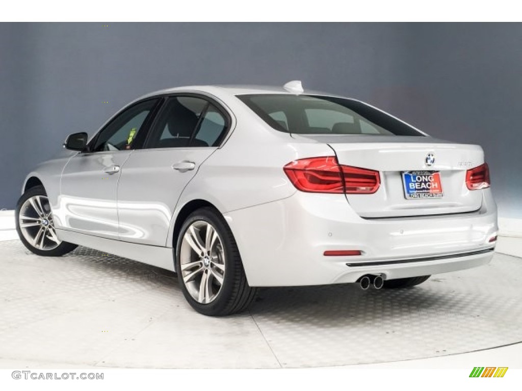 2018 3 Series 330i Sedan - Glacier Silver Metallic / Black photo #10