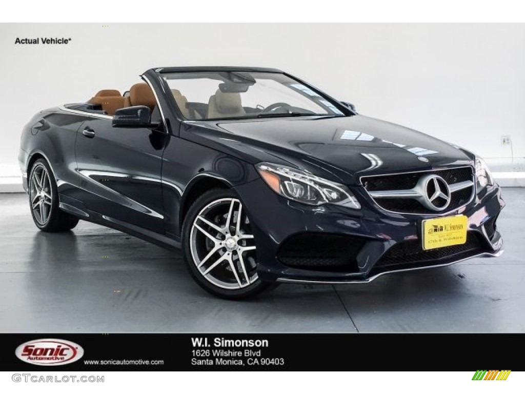 2016 E 550 Cabriolet - Lunar Blue Metallic / Natural Beige/Black photo #1
