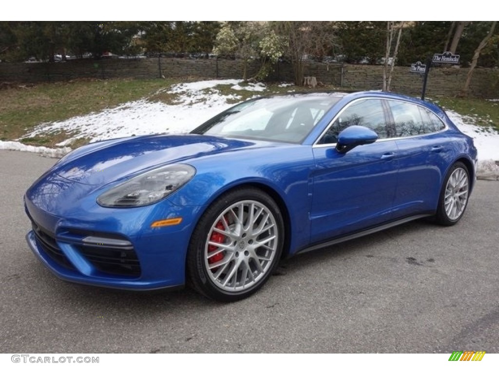 Sapphire Blue Metallic 2018 Porsche Panamera Turbo Sport Turismo Exterior Photo #128080819