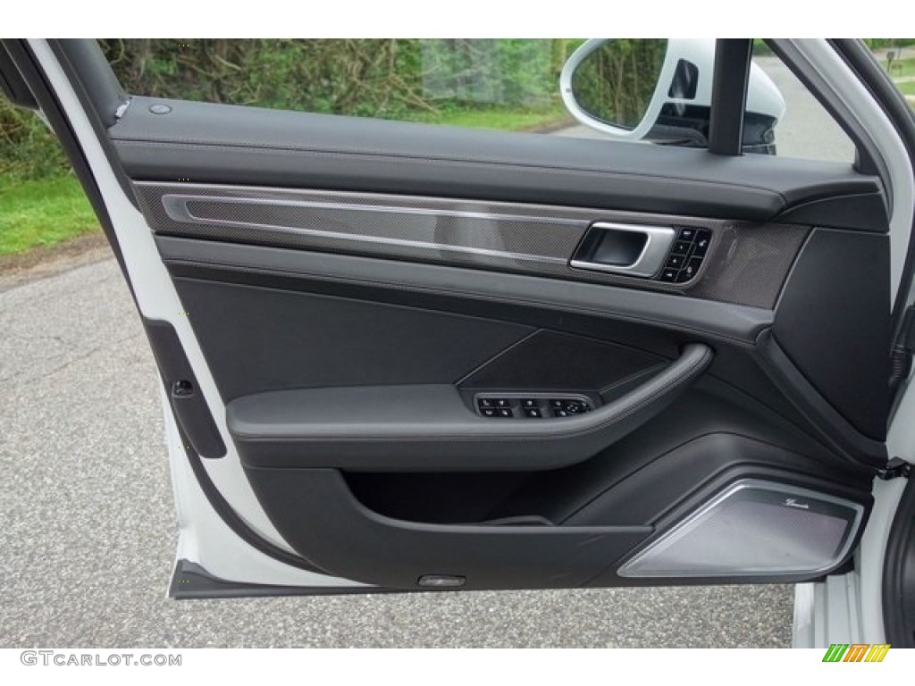 2018 Porsche Panamera Turbo S E-Hybrid Black Door Panel Photo #128082667
