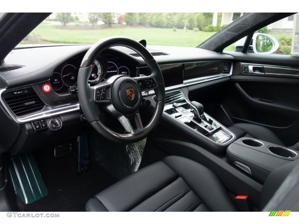 Black Interior 2018 Porsche Panamera Turbo S E-Hybrid Photo #128082688