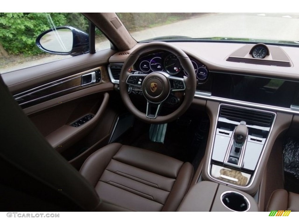 2018 Panamera Turbo S E-Hybrid - Night Blue Metallic / Truffle Brown Club Leather photo #22