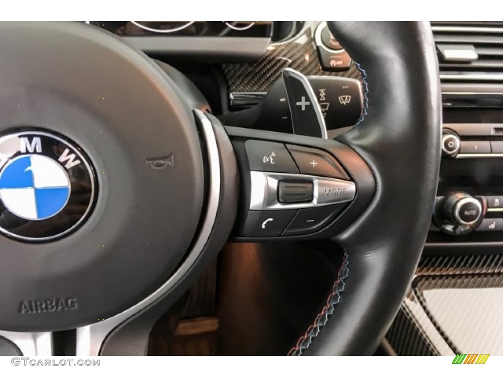2015 BMW M6 Gran Coupe Black Steering Wheel Photo #128083894