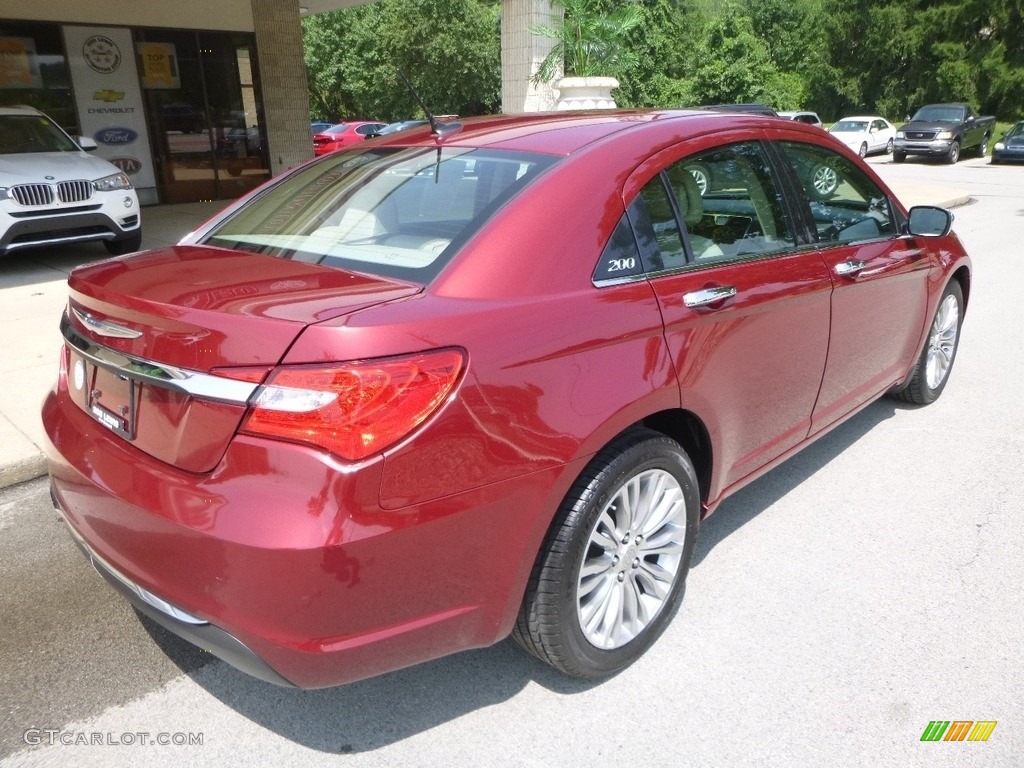 2012 200 Limited Sedan - Deep Cherry Red Crystal Pearl Coat / Black/Light Frost photo #2
