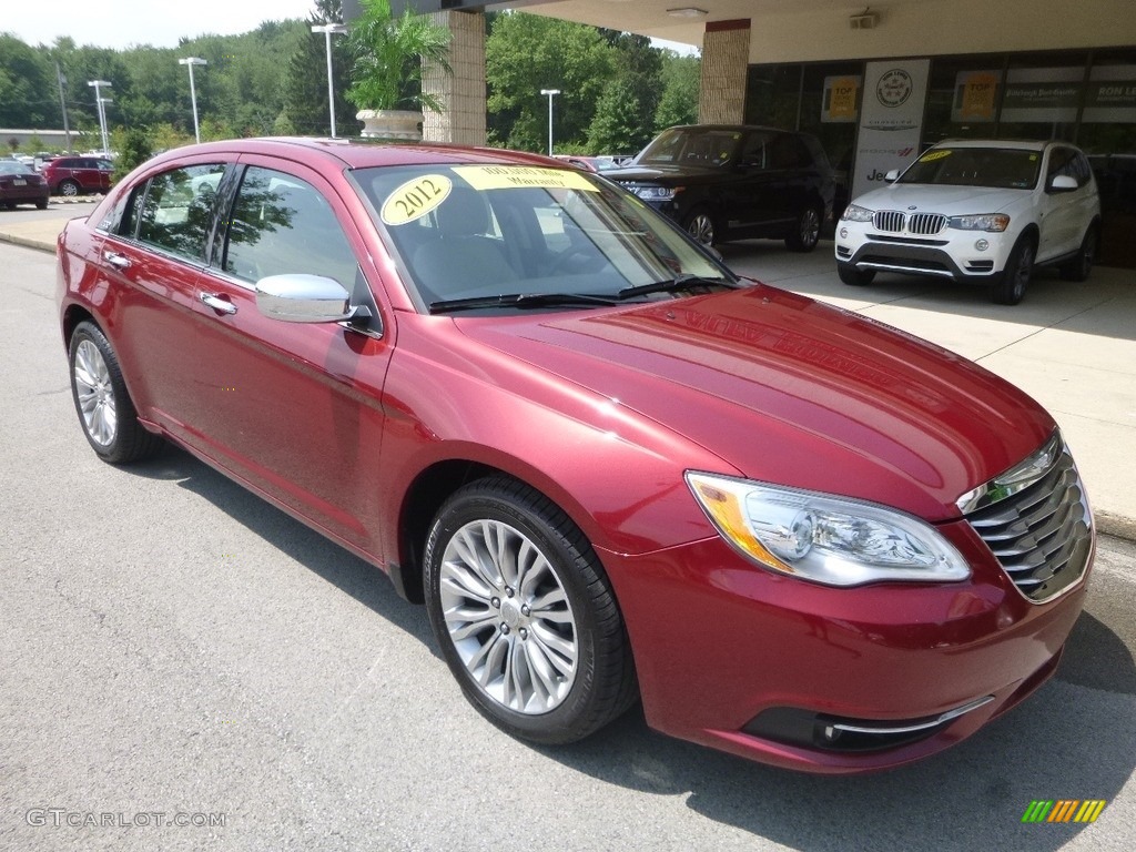 2012 200 Limited Sedan - Deep Cherry Red Crystal Pearl Coat / Black/Light Frost photo #3
