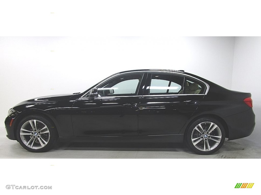 2018 3 Series 330i xDrive Sedan - Jet Black / Venetian Beige photo #2