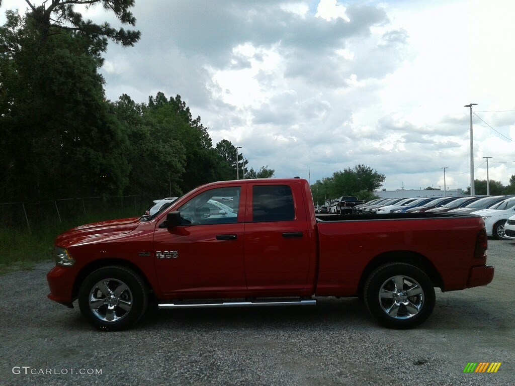 2018 1500 Express Quad Cab - Flame Red / Black/Diesel Gray photo #2