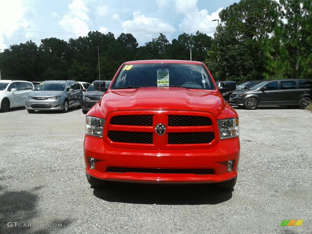 2018 1500 Express Quad Cab - Flame Red / Black/Diesel Gray photo #8