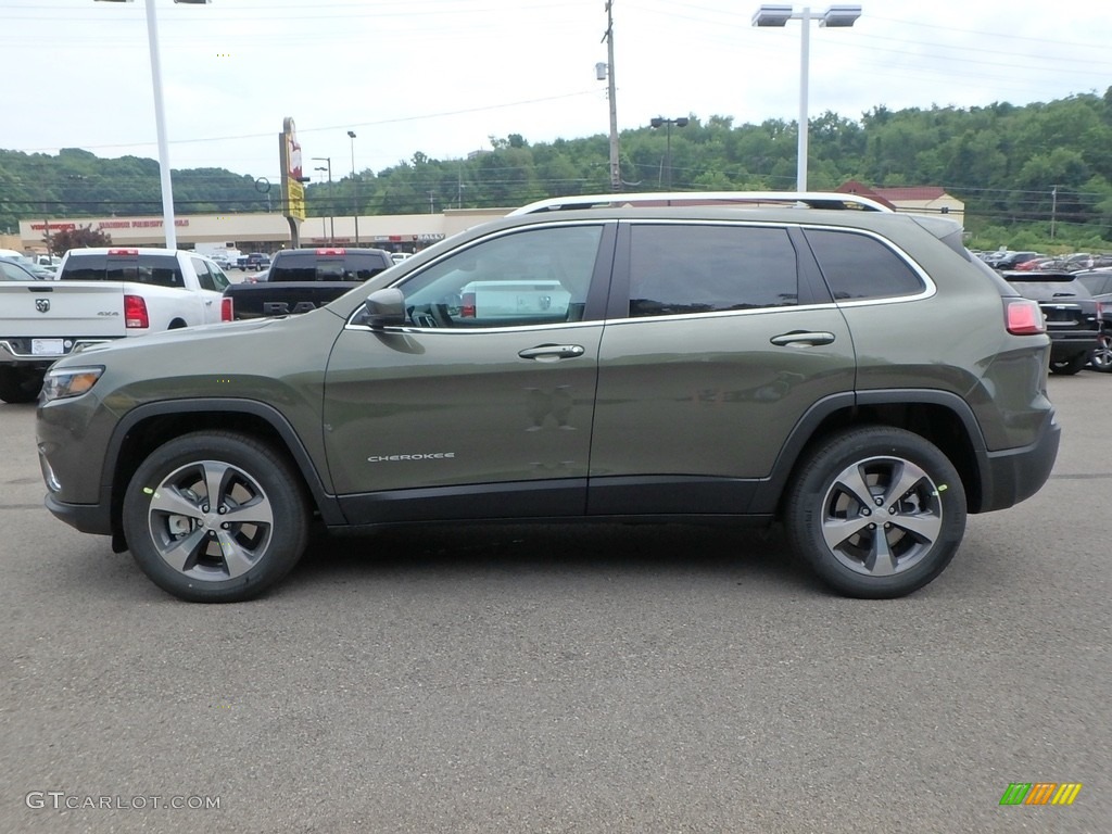 2019 Cherokee Limited 4x4 - Olive Green Pearl / Black/Ski Grey photo #2