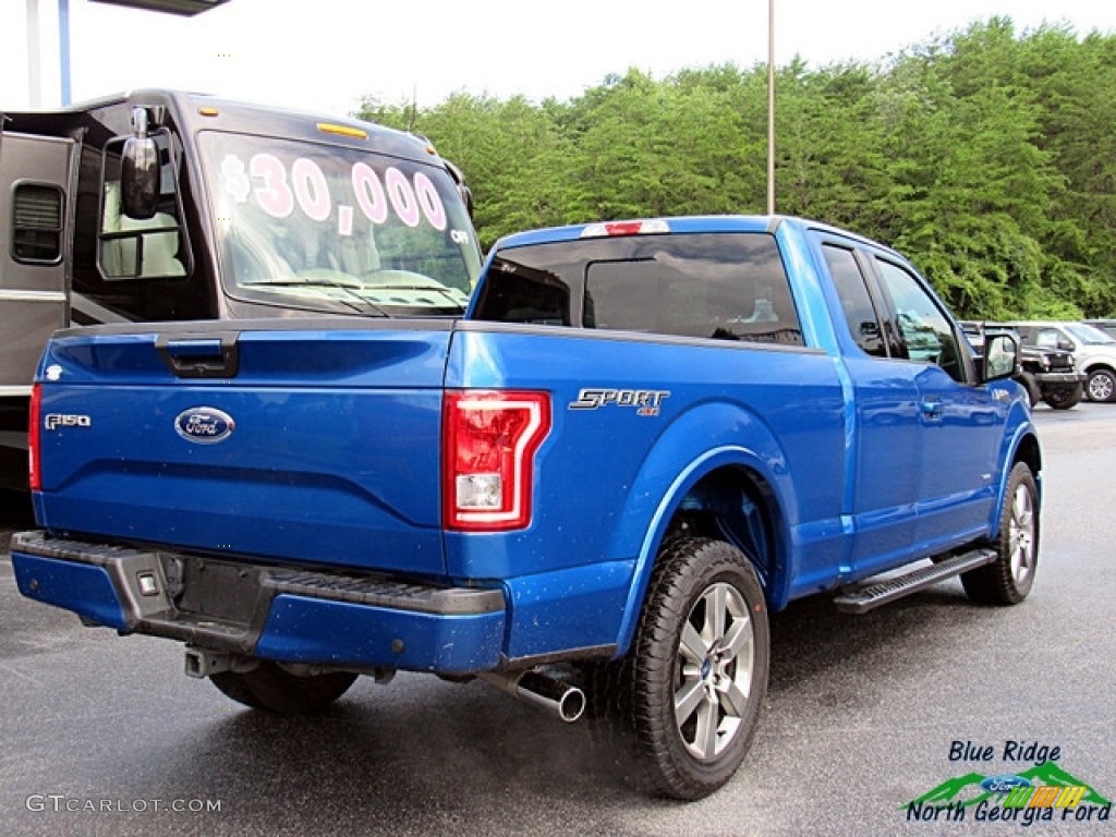 2017 F150 XLT SuperCab 4x4 - Blue Jeans / Light Camel photo #5