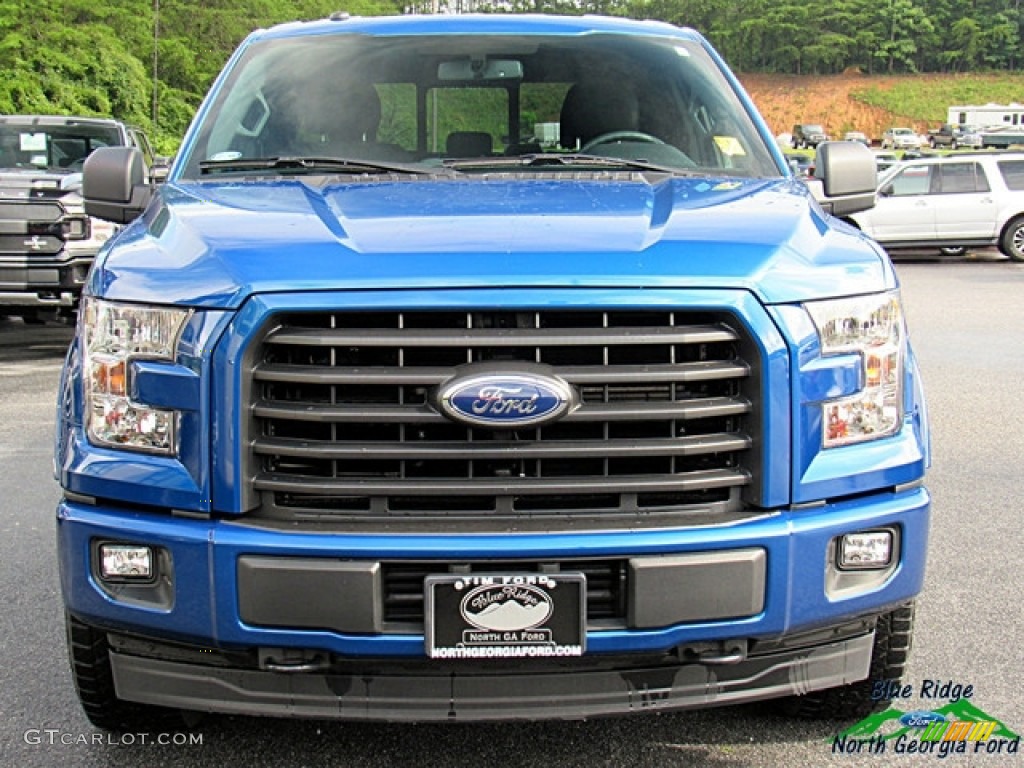2017 F150 XLT SuperCab 4x4 - Blue Jeans / Light Camel photo #8