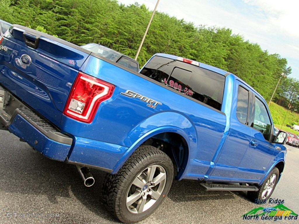 2017 F150 XLT SuperCab 4x4 - Blue Jeans / Light Camel photo #36