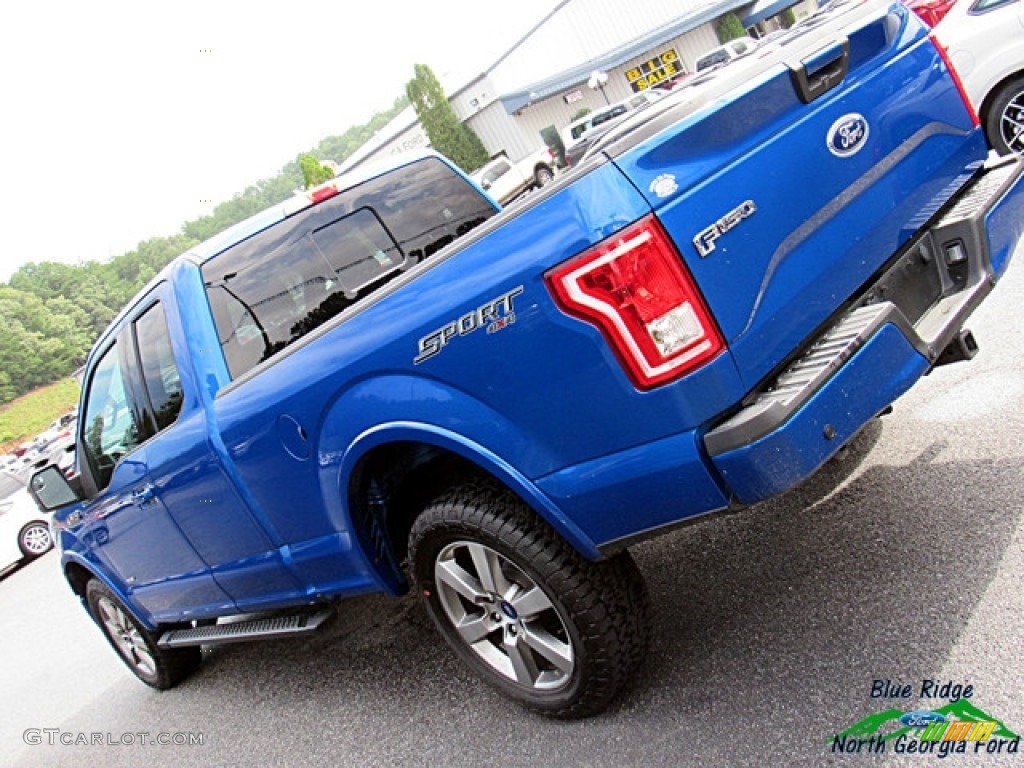 2017 F150 XLT SuperCab 4x4 - Blue Jeans / Light Camel photo #37