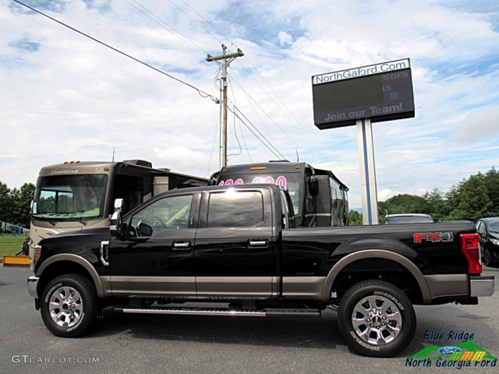 2018 F250 Super Duty Lariat Crew Cab 4x4 - Shadow Black / Camel photo #2