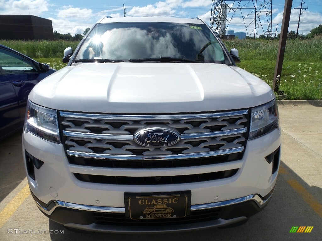 2018 Explorer Limited 4WD - White Platinum / Ebony Black photo #2