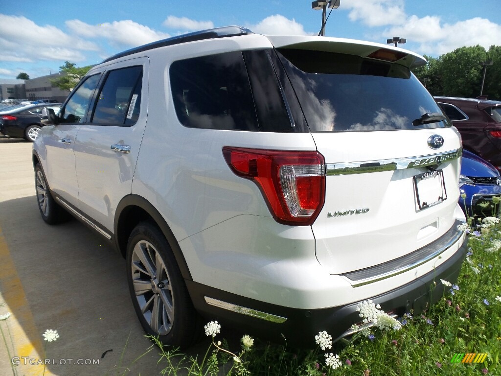 2018 Explorer Limited 4WD - White Platinum / Ebony Black photo #3