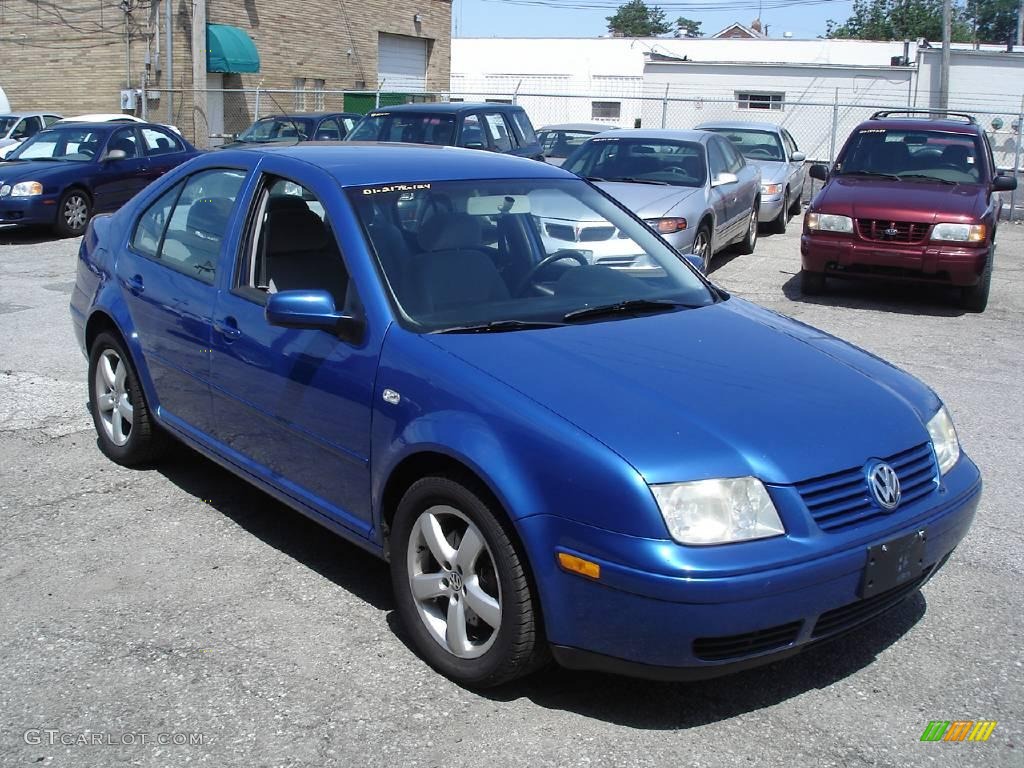 2001 Jetta GLS VR6 Sedan - Blue Lagoon Metallic / Grey photo #3