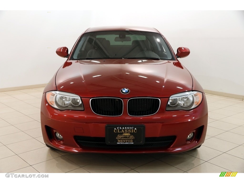 2013 1 Series 128i Coupe - Vermilion Red Metallic / Black photo #2