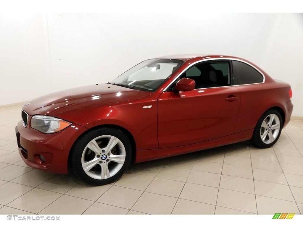 2013 1 Series 128i Coupe - Vermilion Red Metallic / Black photo #3