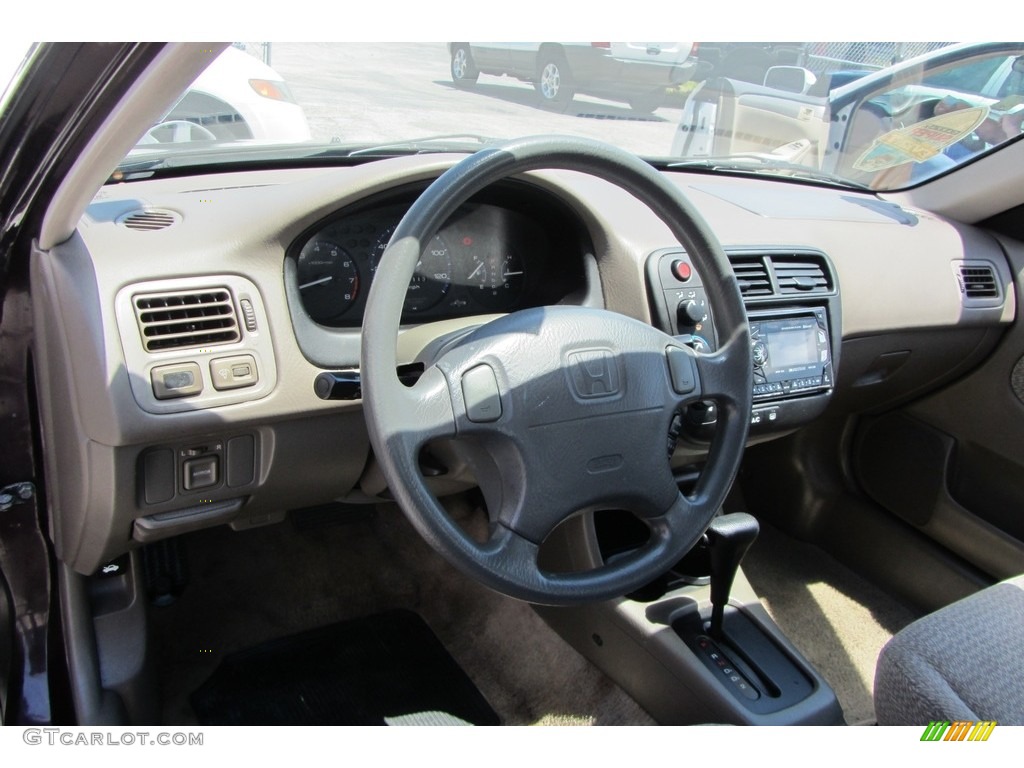2000 Civic LX Sedan - Vintage Plum / Beige photo #10