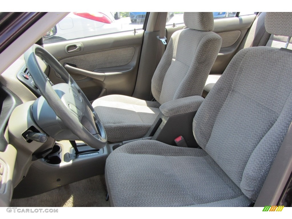 2000 Civic LX Sedan - Vintage Plum / Beige photo #11