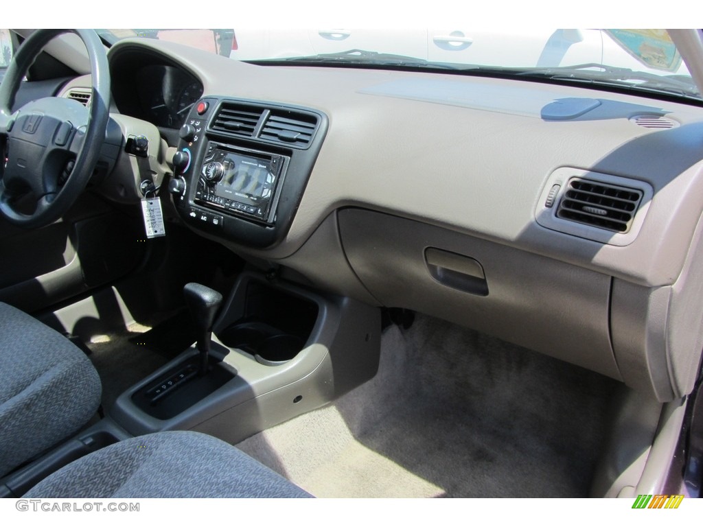 2000 Civic LX Sedan - Vintage Plum / Beige photo #17