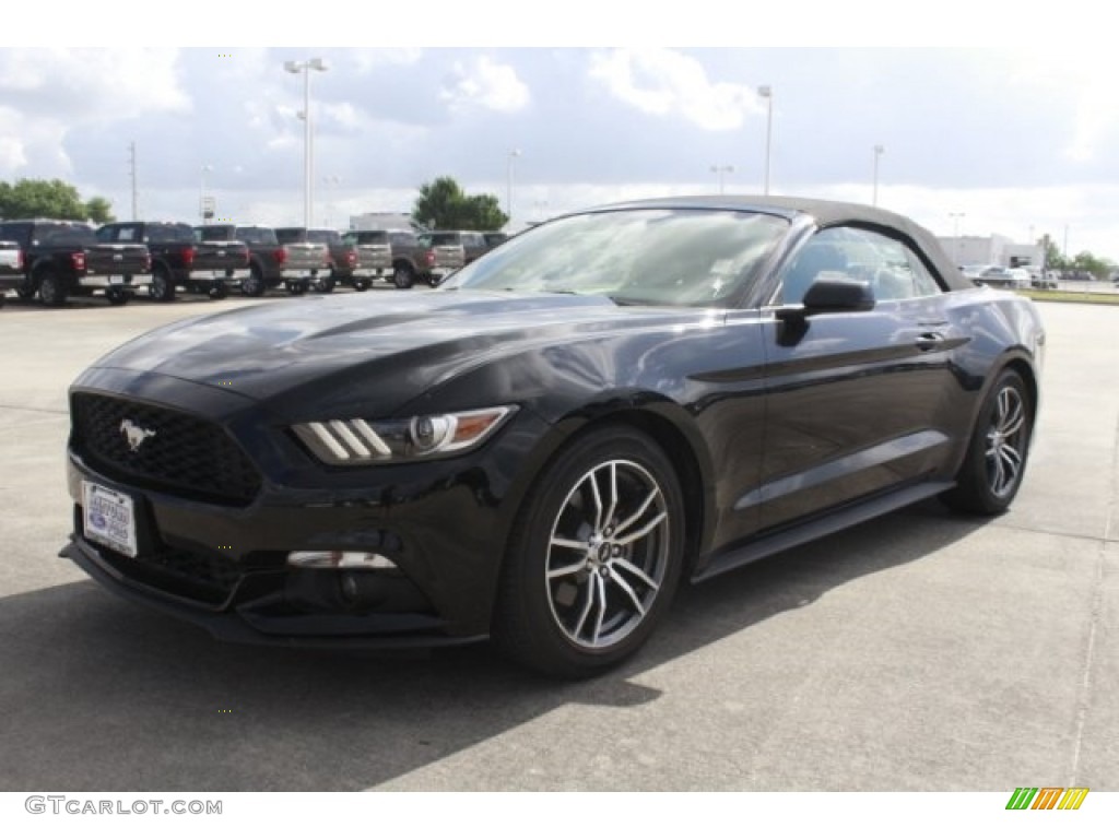 Shadow Black 2017 Ford Mustang EcoBoost Premium Convertible Exterior Photo #128134480