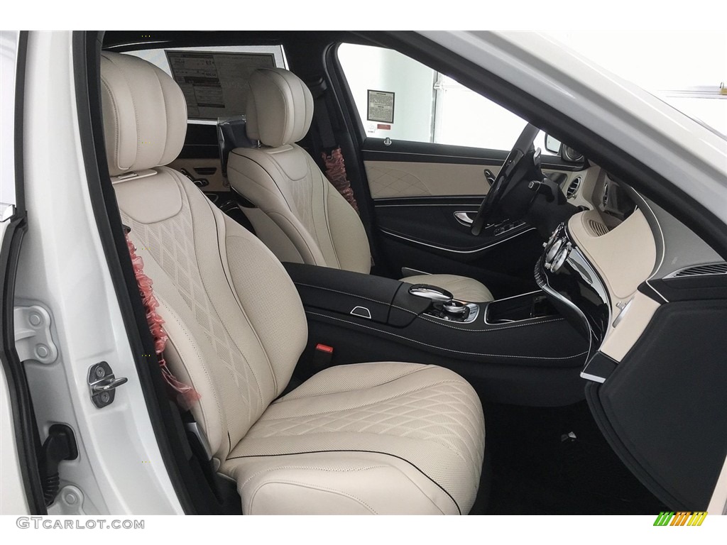 Porcelain/Black Interior 2018 Mercedes-Benz S Maybach S 560 4Matic Photo #128138683