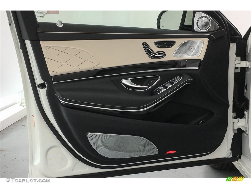 2018 Mercedes-Benz S Maybach S 560 4Matic Porcelain/Black Door Panel Photo #128139172