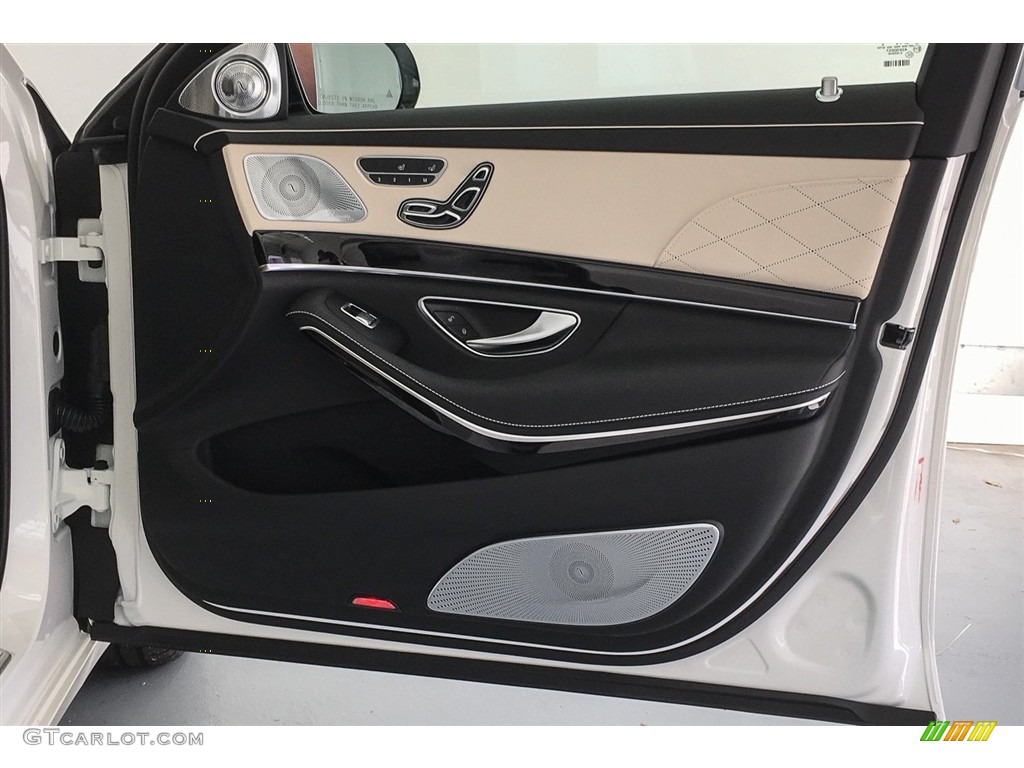 2018 Mercedes-Benz S Maybach S 560 4Matic Porcelain/Black Door Panel Photo #128139325