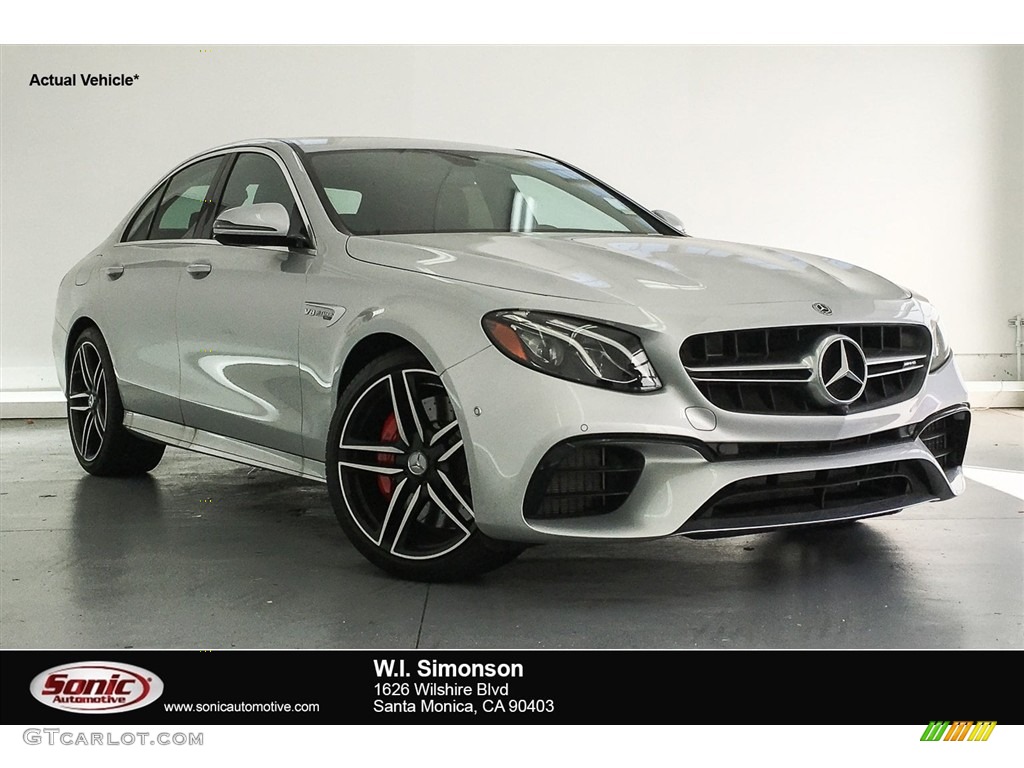 2018 E AMG 63 S 4Matic - Iridium Silver Metallic / Black photo #1