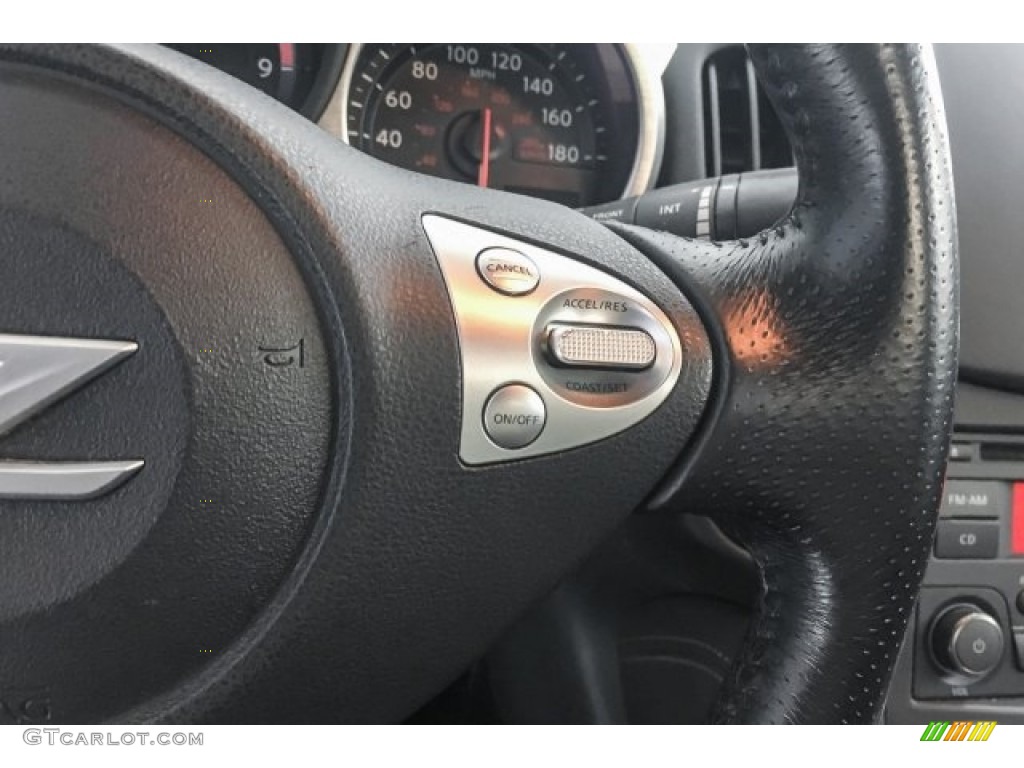 2017 Nissan 370Z Coupe Black Steering Wheel Photo #128139952