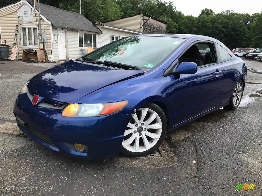 2007 Civic Si Coupe - Fiji Blue Metallic / Black photo #1