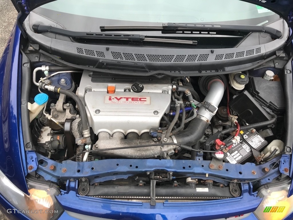 2007 Civic Si Coupe - Fiji Blue Metallic / Black photo #21