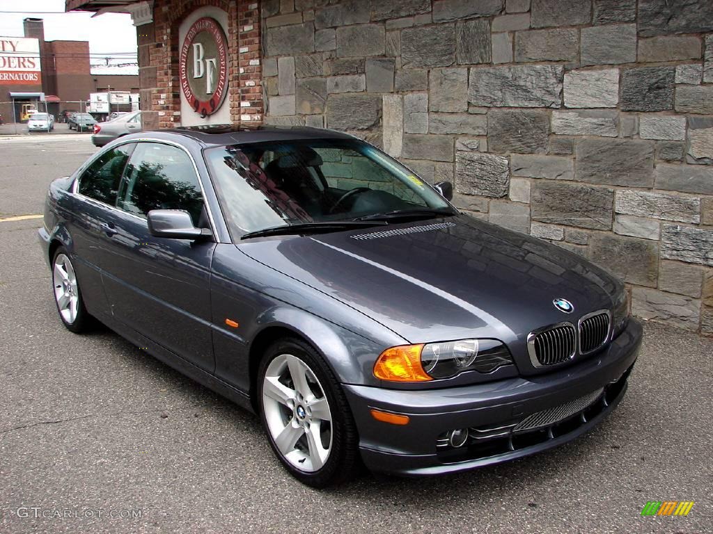 2003 3 Series 330i Coupe - Steel Blue Metallic / Black photo #2