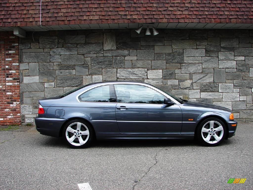 2003 3 Series 330i Coupe - Steel Blue Metallic / Black photo #4