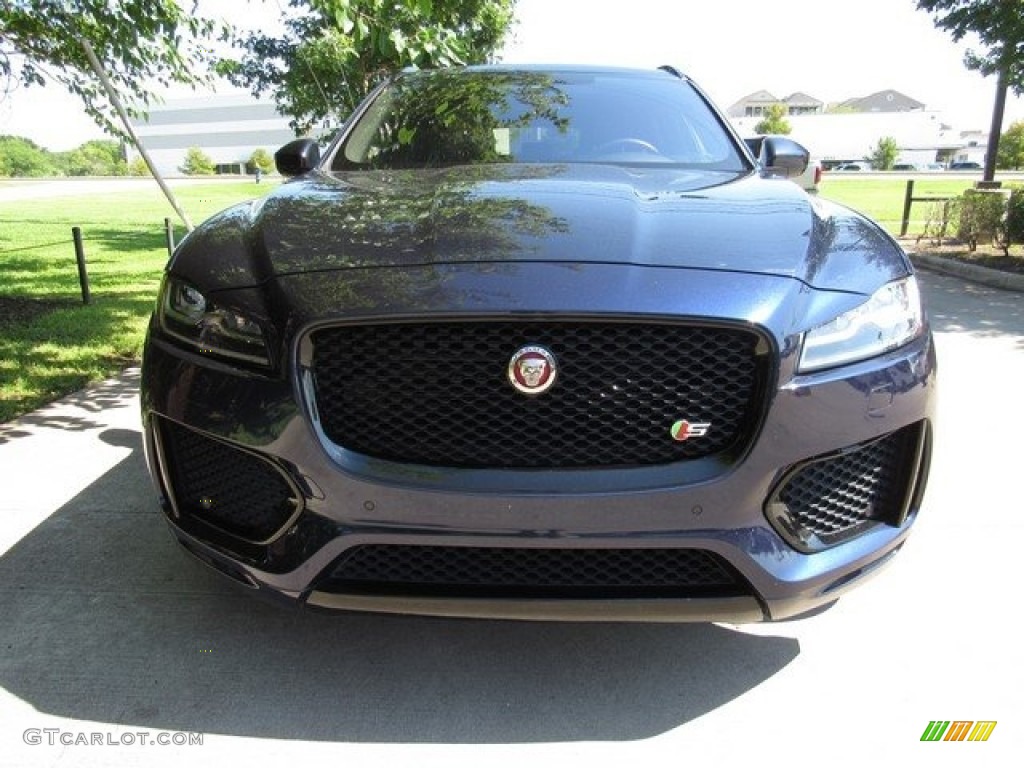 2017 F-PACE 35t AWD S - Dark Sapphire Blue / S Brogue/Light Oyster photo #9