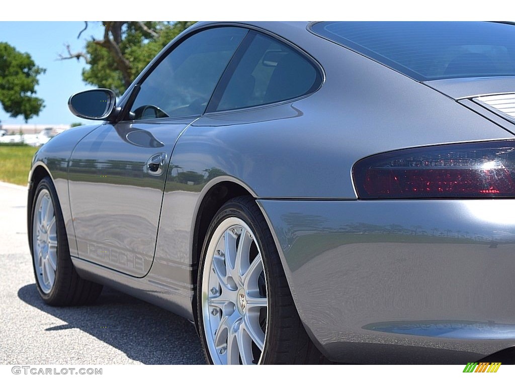2002 911 Carrera Coupe - Seal Grey Metallic / Graphite Grey photo #10