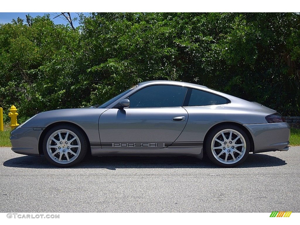 2002 911 Carrera Coupe - Seal Grey Metallic / Graphite Grey photo #12