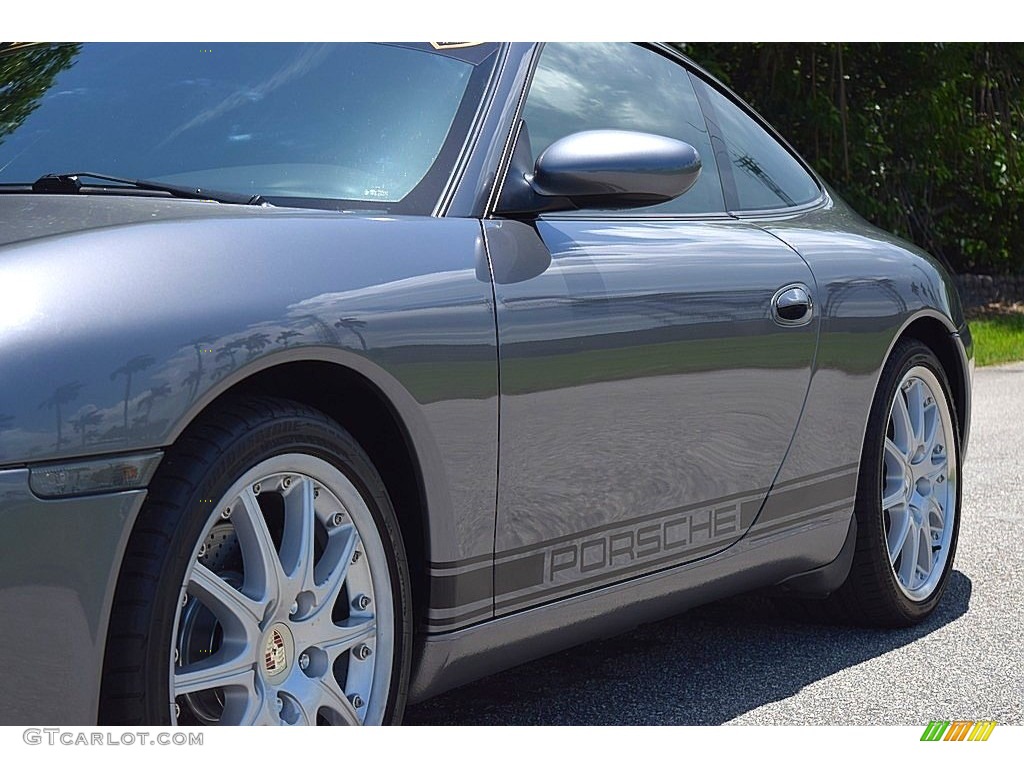 2002 911 Carrera Coupe - Seal Grey Metallic / Graphite Grey photo #14