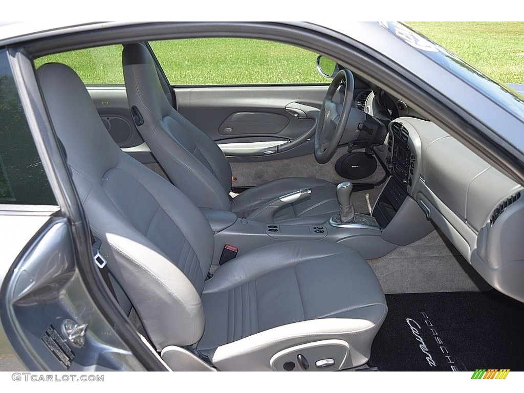 2002 911 Carrera Coupe - Seal Grey Metallic / Graphite Grey photo #39