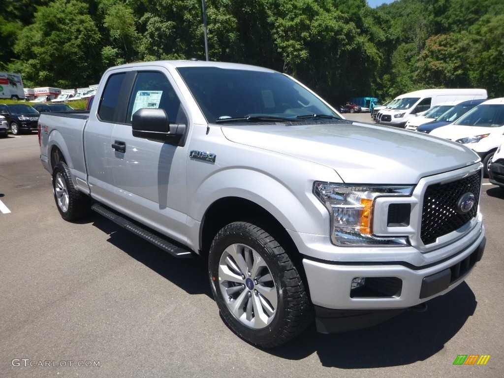 2018 F150 XL SuperCab 4x4 - Ingot Silver / Earth Gray photo #3