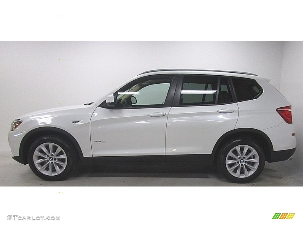 2016 X3 xDrive28i - Mineral White Metallic / Sand Beige photo #2
