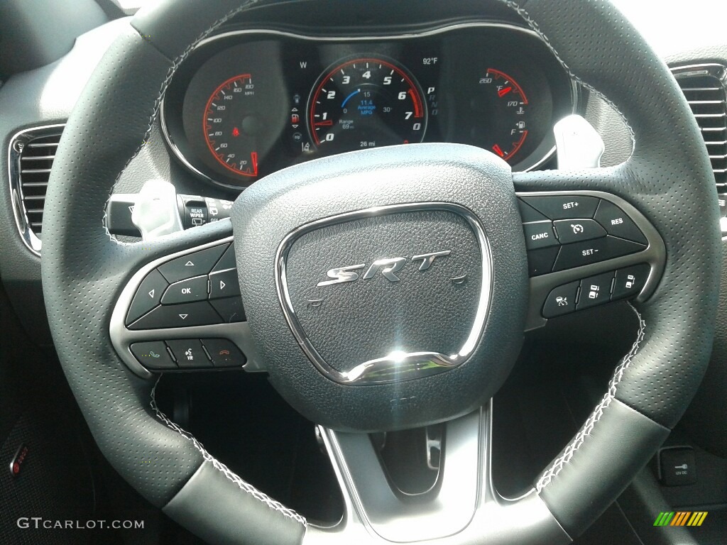 2018 Dodge Durango SRT AWD Black Steering Wheel Photo #128159250