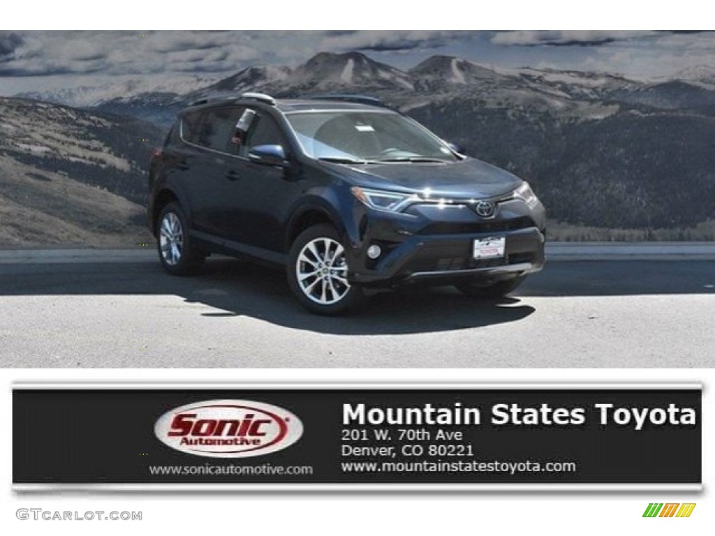 2018 RAV4 Platinum AWD - Galactic Aqua Mica / Black photo #1