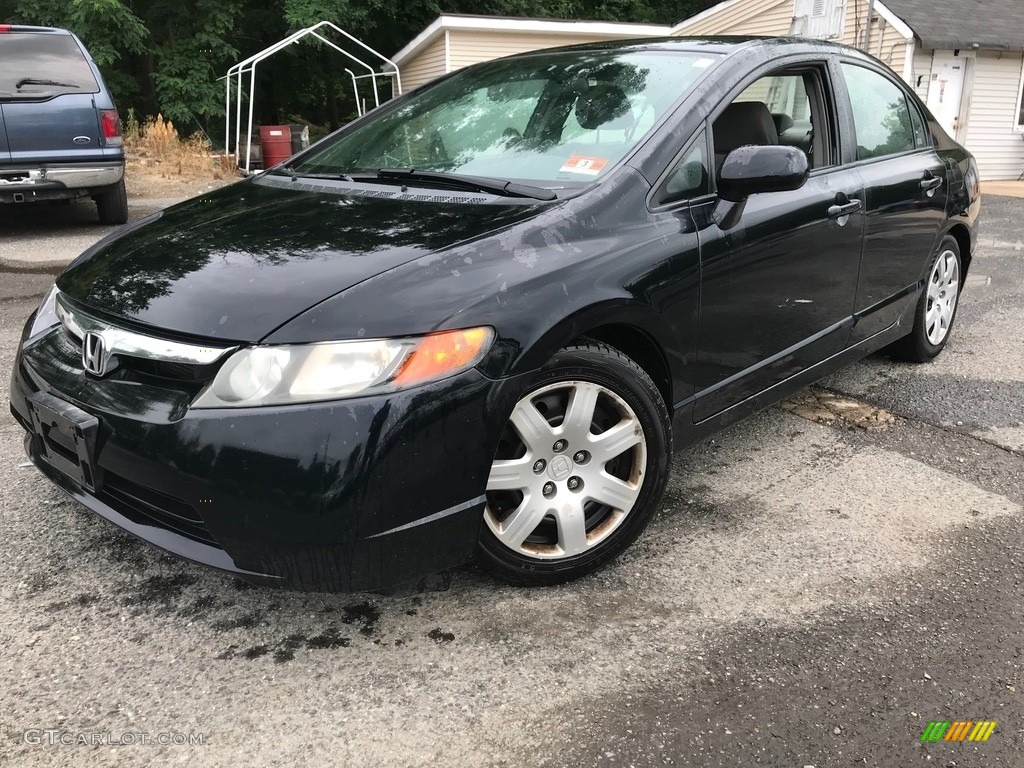 2007 Nighthawk Black Pearl Honda Civic Lx Sedan 128152060