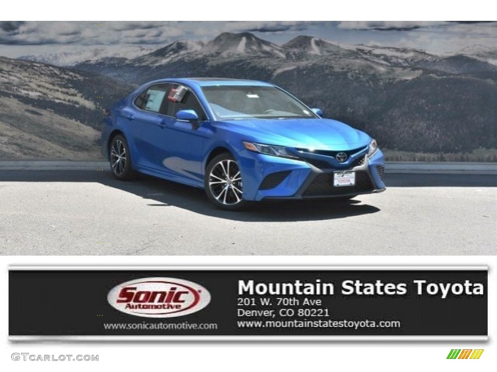 2018 Camry SE - Blue Streak Metallic / Black photo #1